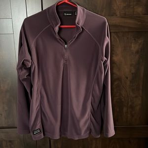 Ladies 3/4 zip soft fleece pullover